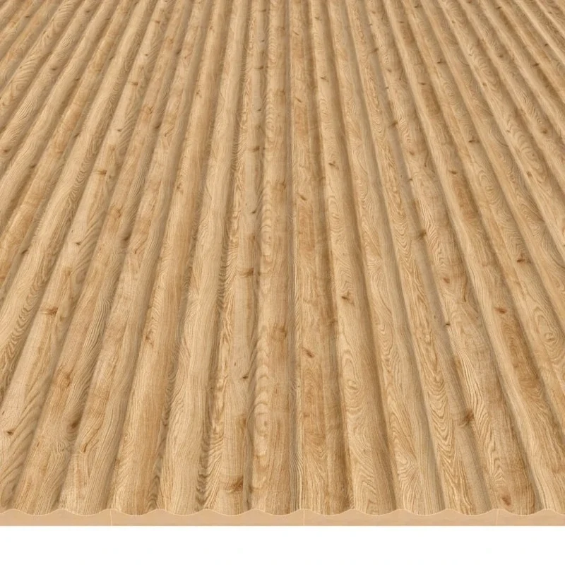 Fluted Concave Wall Panels Oak