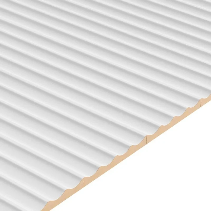 Fluted Concave Wall Panels White Matt