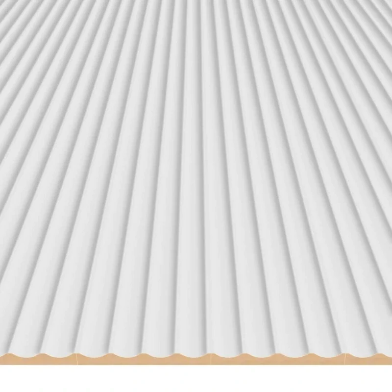 Fluted Concave Wall Panels White Matt