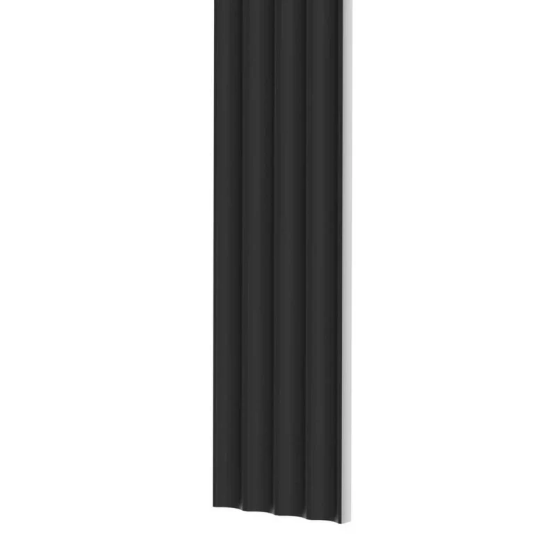 Fluted Concave Wall Panels Black Matt