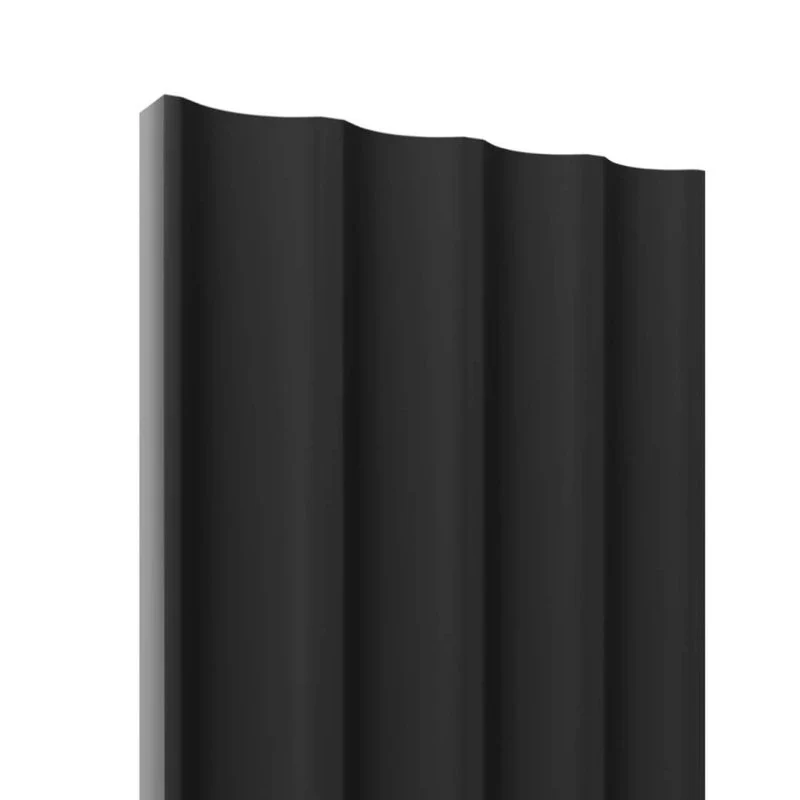 Fluted Concave Wall Panels Black Matt