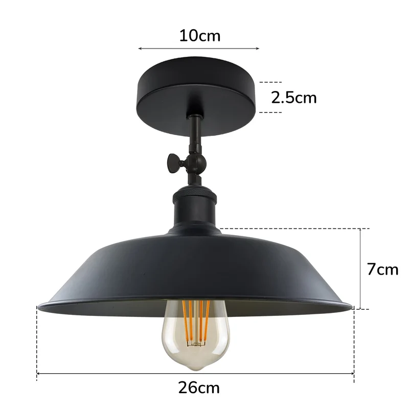 Schwarze Deckenleuchten verstellbar Vintage Deckenlampe~3259