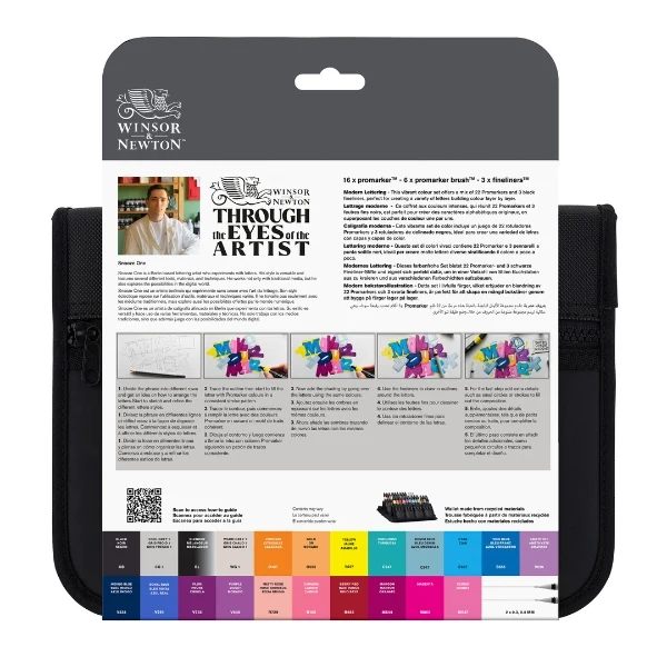 Winsor & Newton - ProMarker Mixed Set Modern Lettering Wallet 25+1