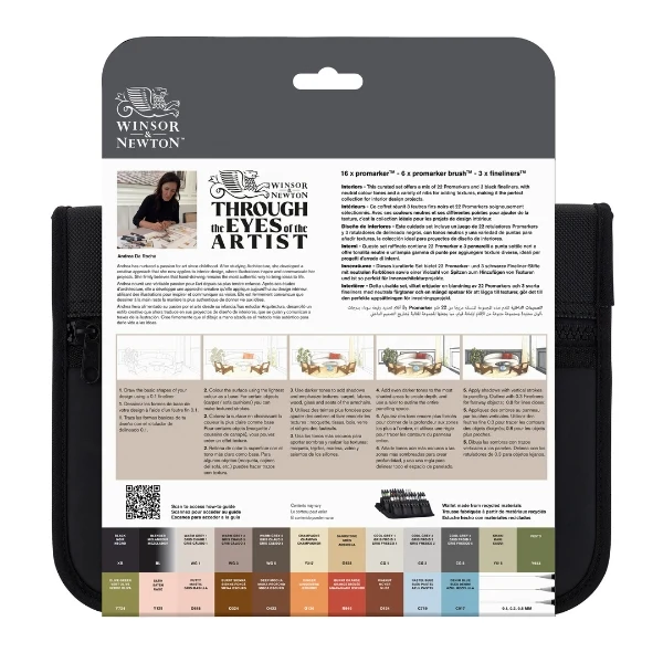 Winsor & Newton - ProMarker Mixed Set Interiors Wallet 25+1
