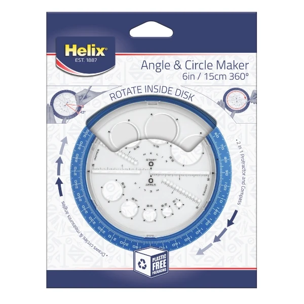 Helix - Angle and Circle Maker 15cm 360degree