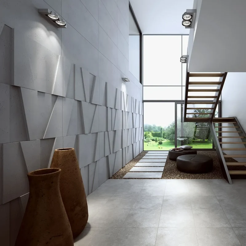 3D Concrete Wall Panels BOOKCASE