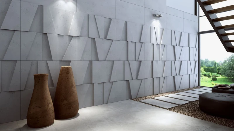 3D Concrete Wall Panels BOOKCASE