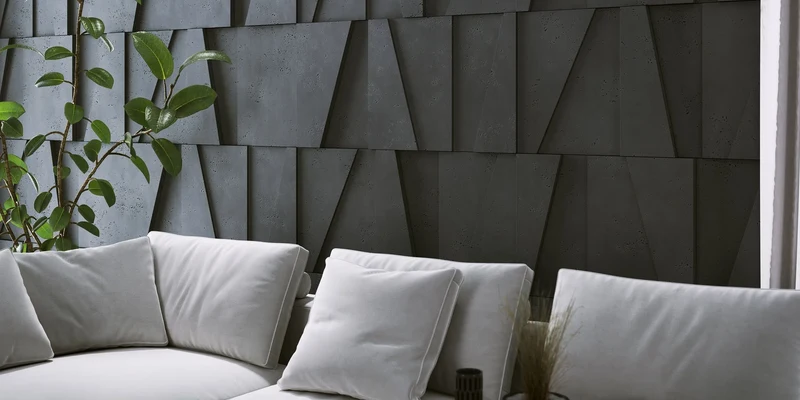3D Concrete Wall Panels BOOKCASE