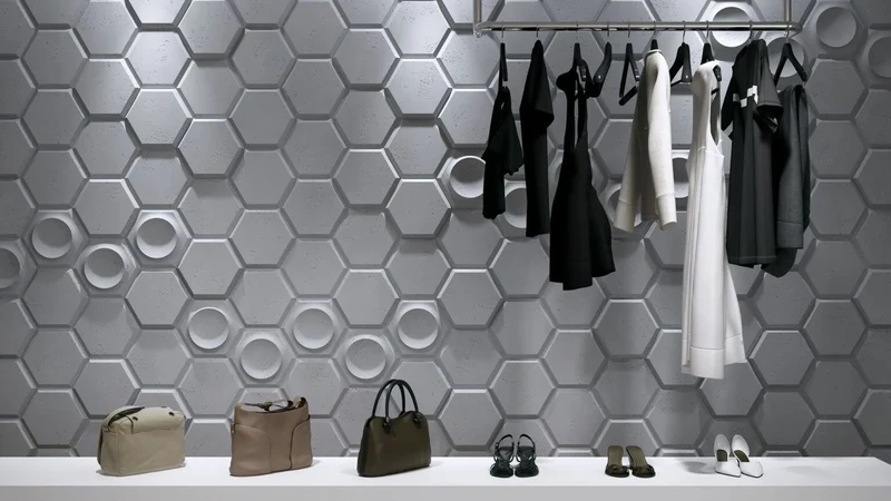 3D Concrete Wall Panels HEXAGON