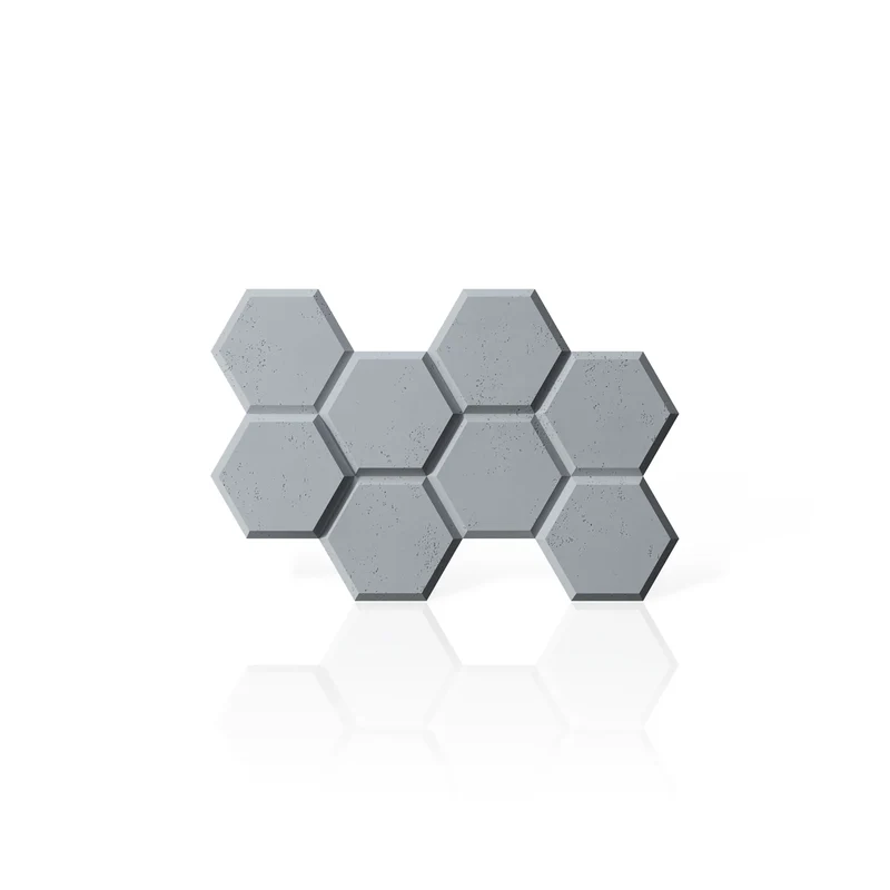3D Concrete Wall Panels HEXAGON