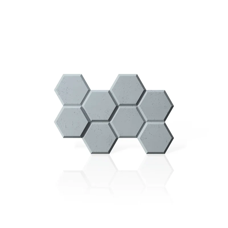 3D Concrete Wall Panels HEXAGON