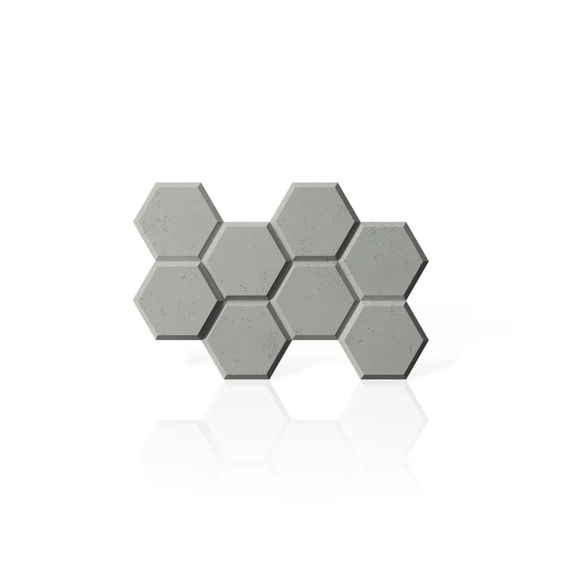 3D Concrete Wall Panels HEXAGON