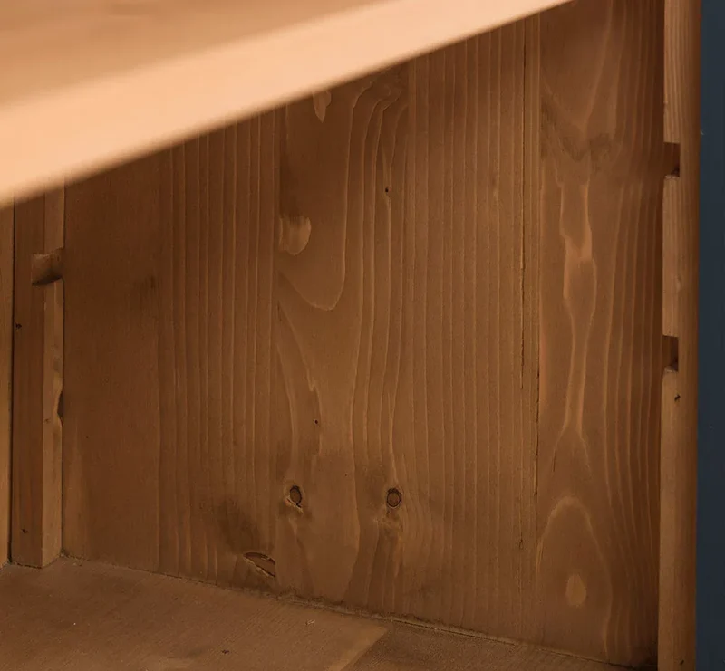 Bibliothek aus Massivholz - Bücherschrank - Aktenschrank mit Ornamenten