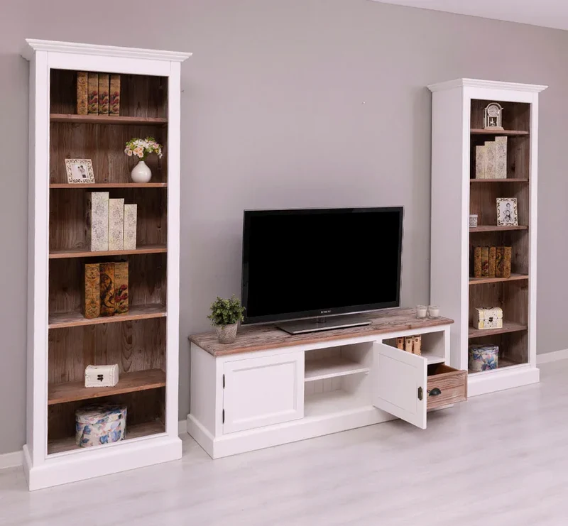 Wohnzimmerset bestehend aus TV-Board und zwei Regalen