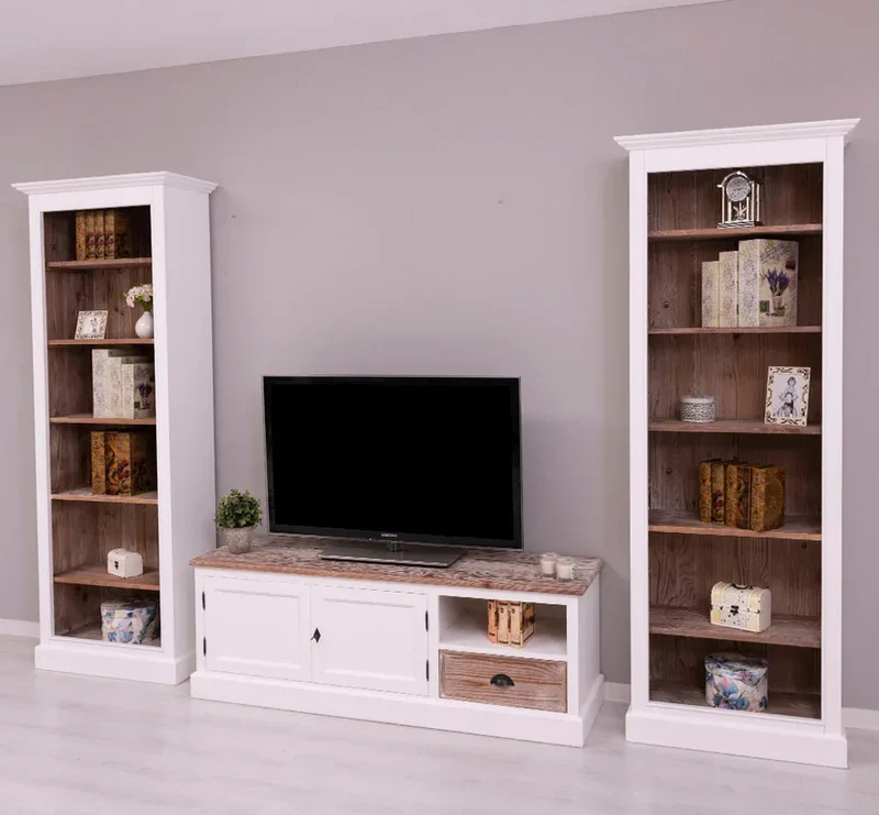 Wohnzimmerset bestehend aus TV-Board und zwei Regalen