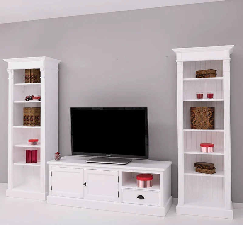 Wohnzimmerset bestehend aus TV-Board und zwei Regalen