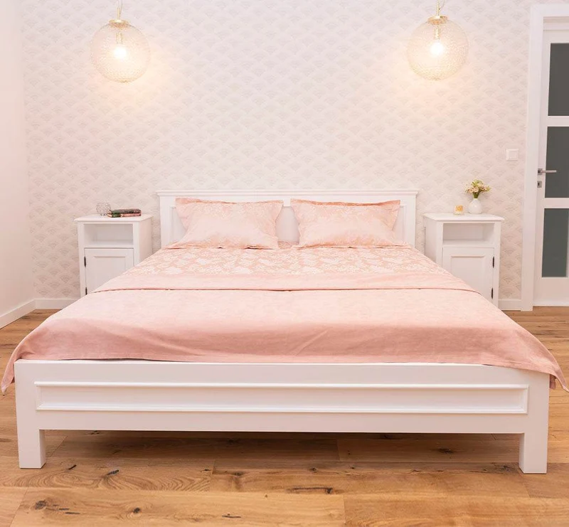 Schlafzimmer-Set | Massivholzbett mit 2 Nachttischen