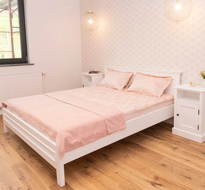 Schlafzimmer-Set | Massivholzbett mit 2 Nachttischen
