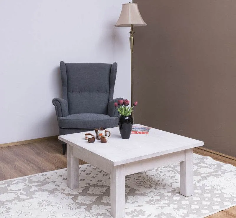 Quadratischer Couchtisch aus Massivholz