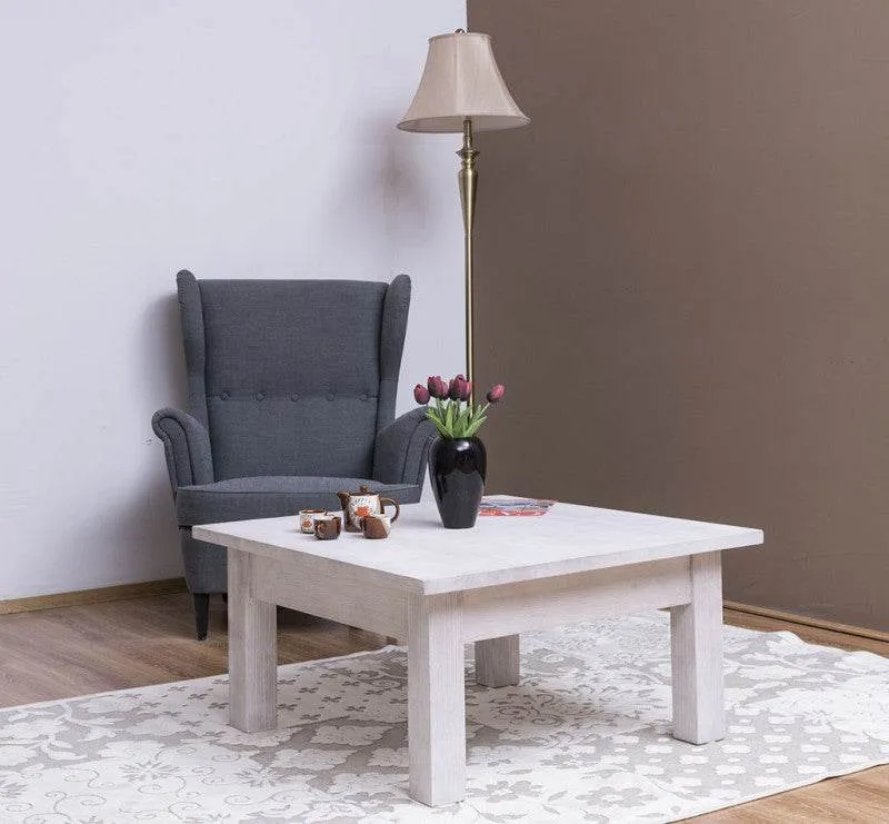 Quadratischer Couchtisch aus Massivholz