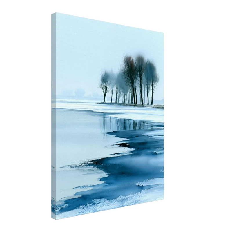 Winterbäume im Eis Leinwand