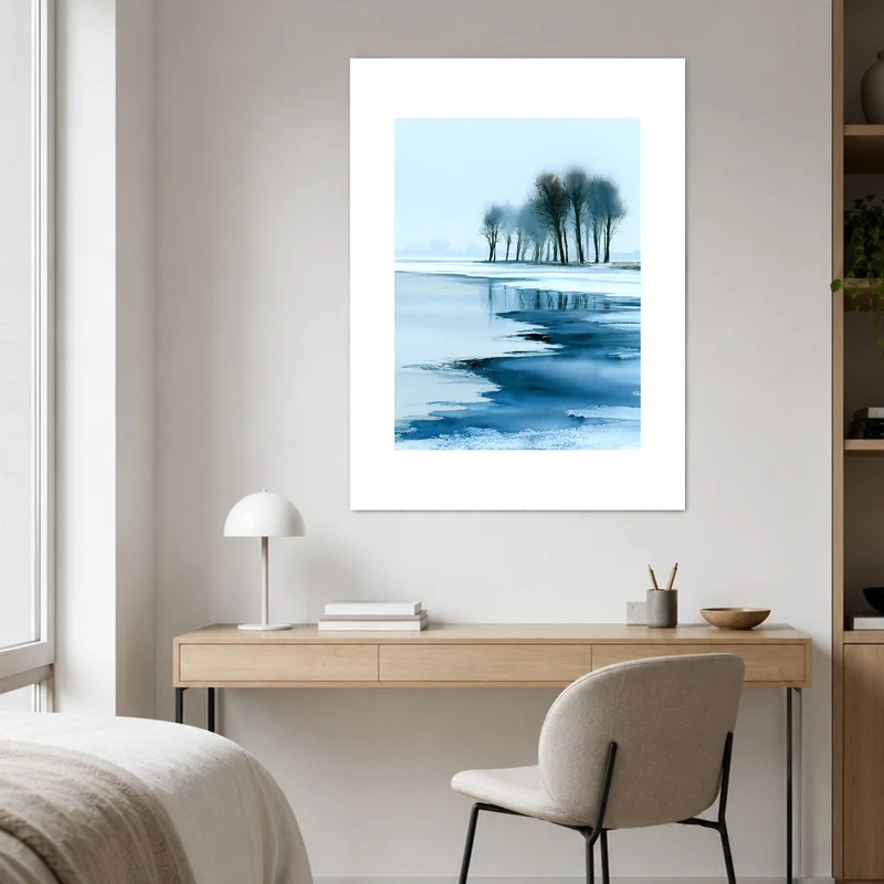 Winterbäume im Eis Poster