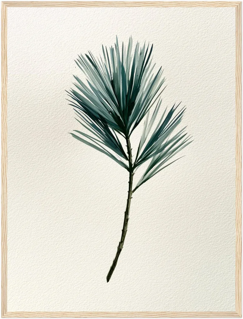 Winterlicher Tannenzweig aquarell Poster