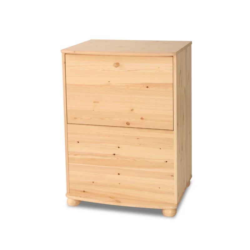 Claudia Wäscheschrank Kiefer Massivholz - Wäschebox Kommode aus 100% Bio-Material