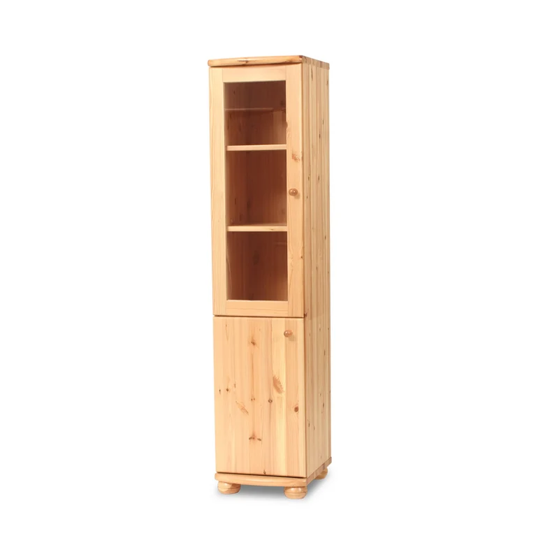 Claudia Buffetschrank Massivholz Vitrine V.2 aus 100% Bio Kiefer | 2-Türig, elegant und nachhaltig