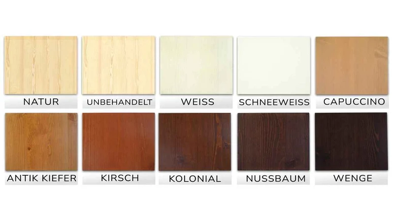 Claudia Vitrine Bio Kiefer Massivholz | 2-Türig mit 4 Regalen aus 100% natürlichem Holz