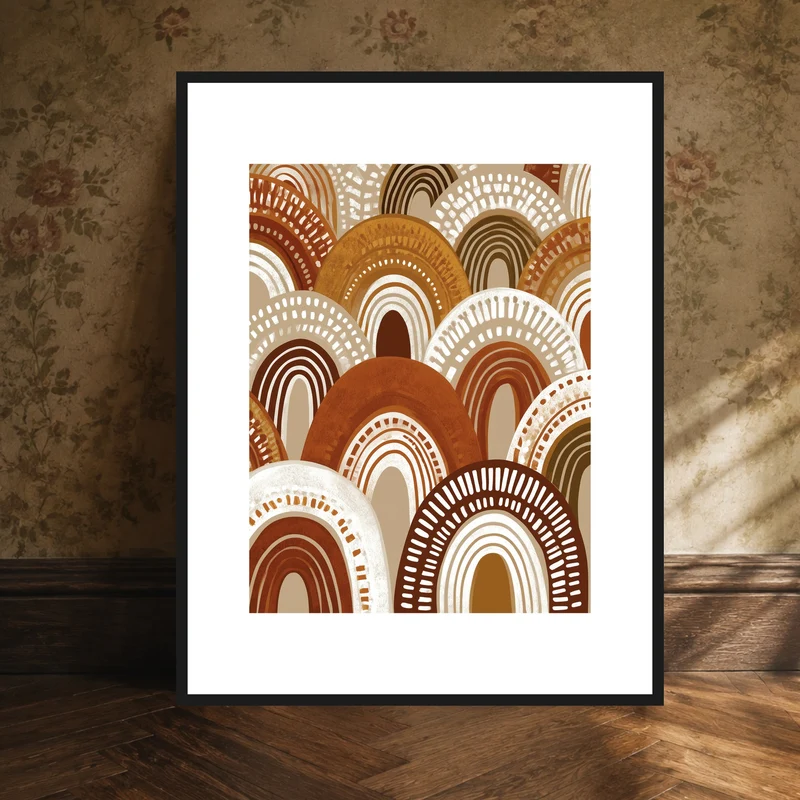 Bögen in Terrakotta Poster