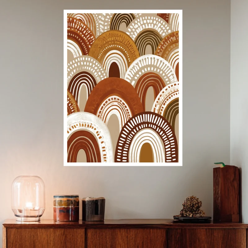 Bögen in Terrakotta Poster
