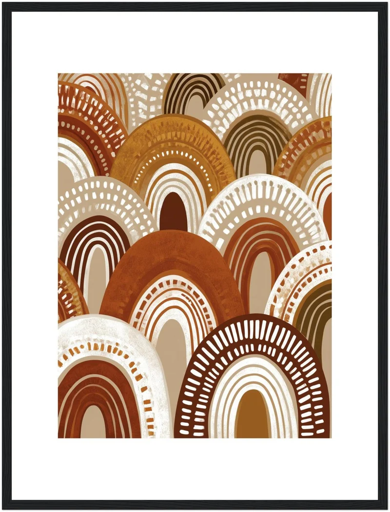 Bögen in Terrakotta Poster