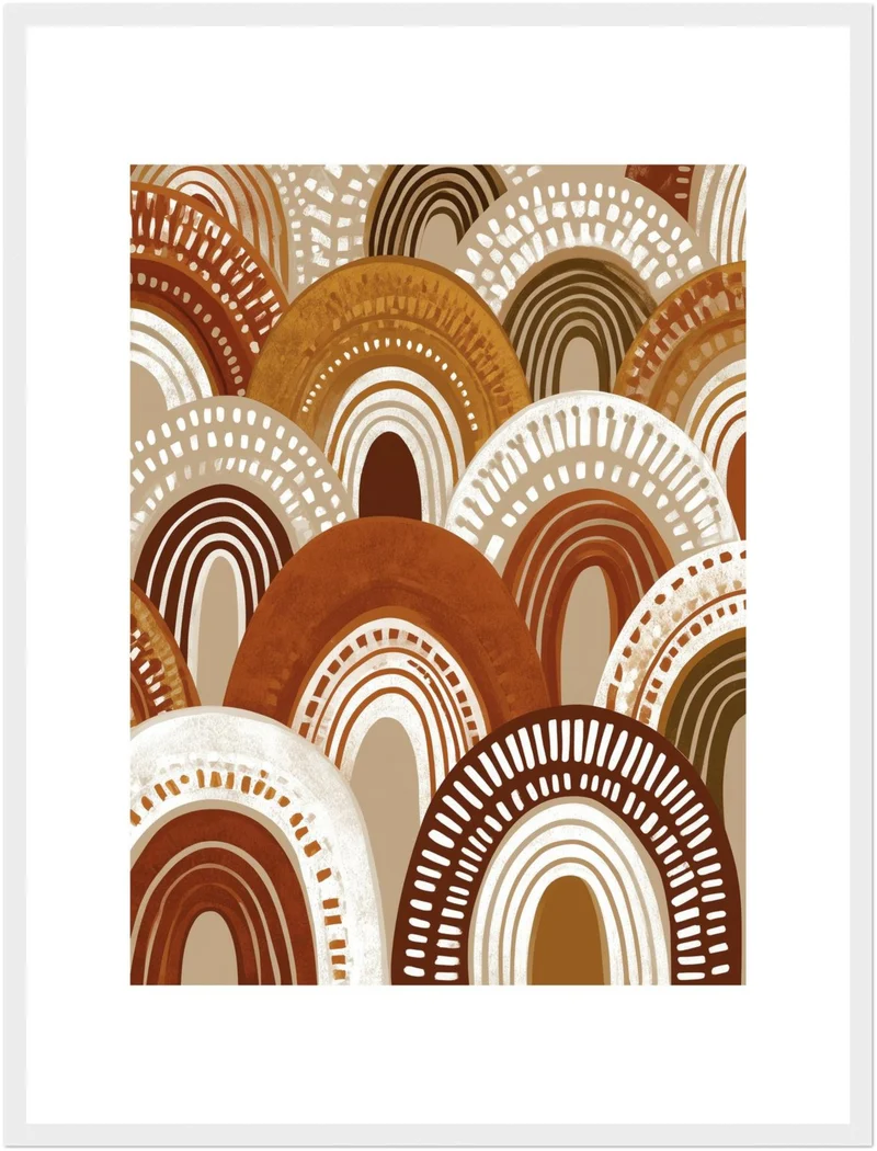 Bögen in Terrakotta Poster
