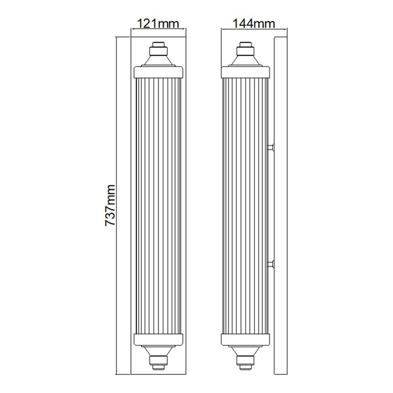 Wandleuchte Paulson 4-flammig IP44 Chrom