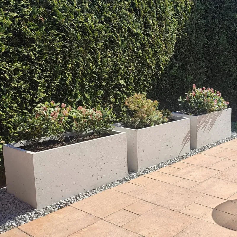 Outdoor Concrete Planters - Rectangle 50x120x50 cm