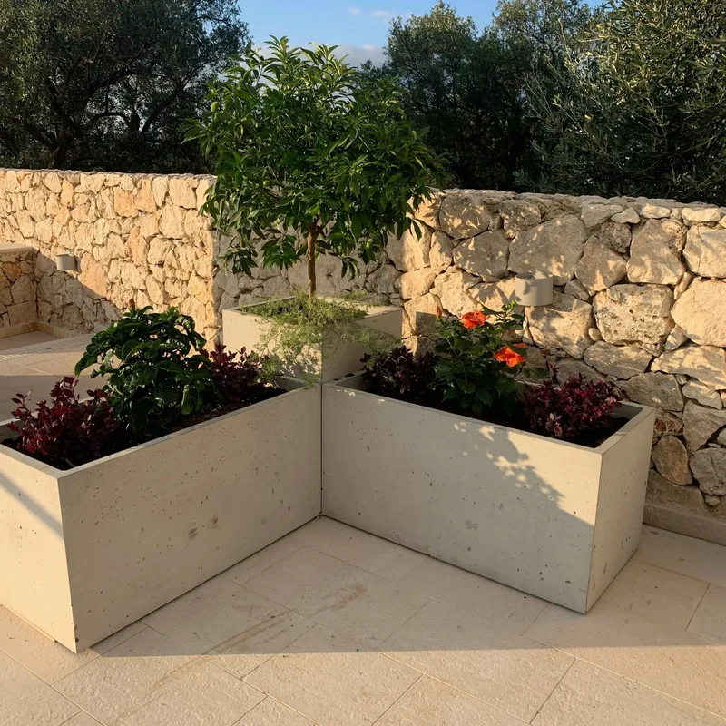 Outdoor Concrete Planters - Rectangle 30x100x40 cm