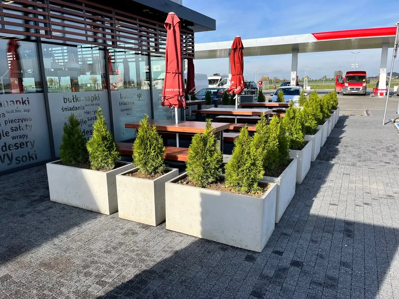 Outdoor Concrete Planters - Rectangle 50x120x50 cm
