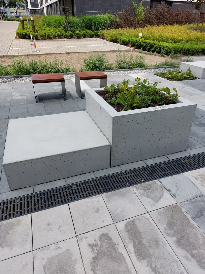 Outdoor Concrete Planters - Rectangle 50x120x50 cm