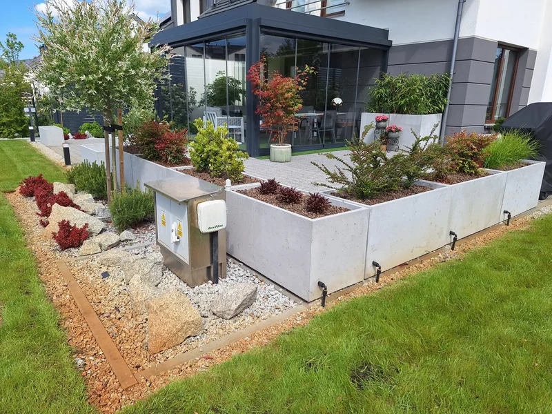 Outdoor Concrete Planters - Rectangle 30x100x40 cm