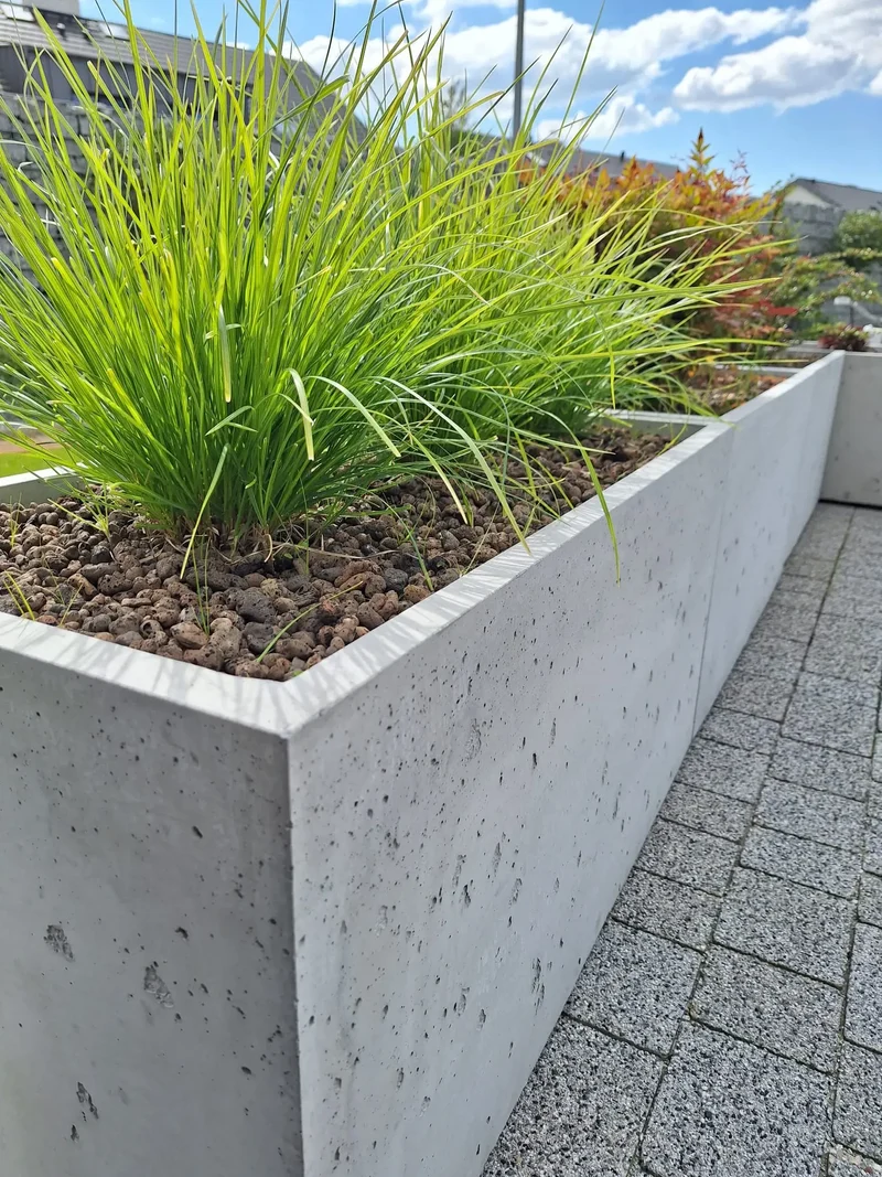 Outdoor Concrete Planters - Rectangle 50x120x50 cm