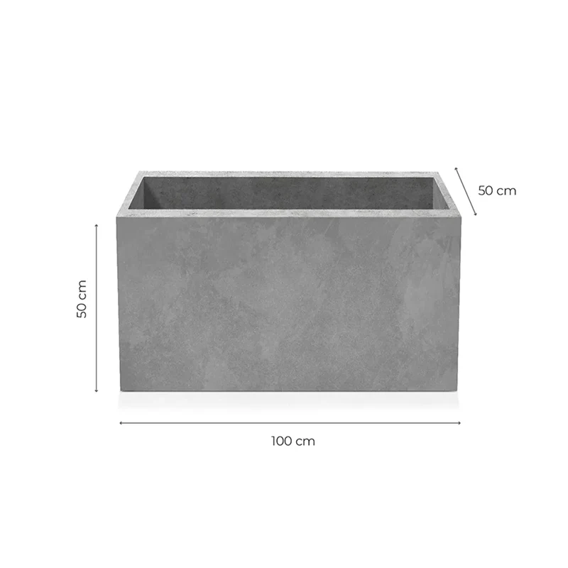 Outdoor Concrete Planters - Rectangle 50x100x50 cm