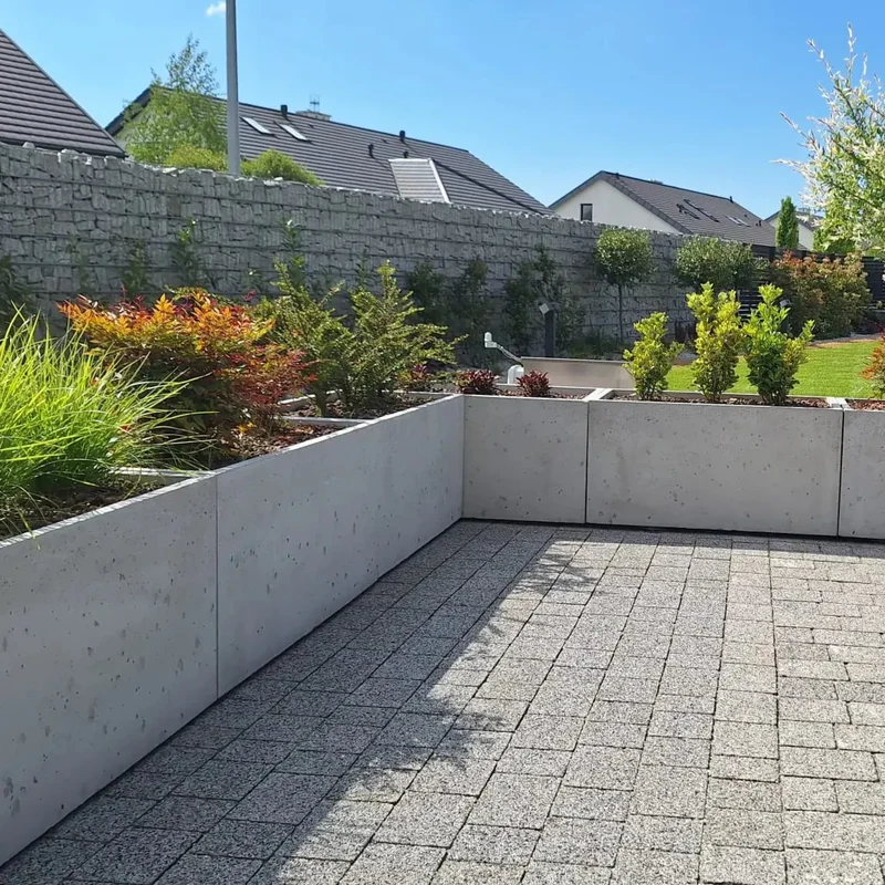 Outdoor Concrete Planters - Rectangle 40x100x60 cm