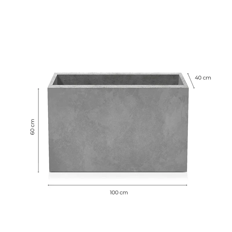 Outdoor Concrete Planters - Rectangle 40x100x60 cm