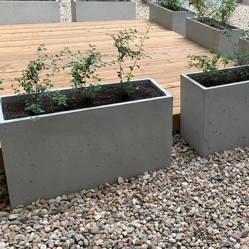Outdoor Concrete Planters - Rectangle 30x70x30 cm