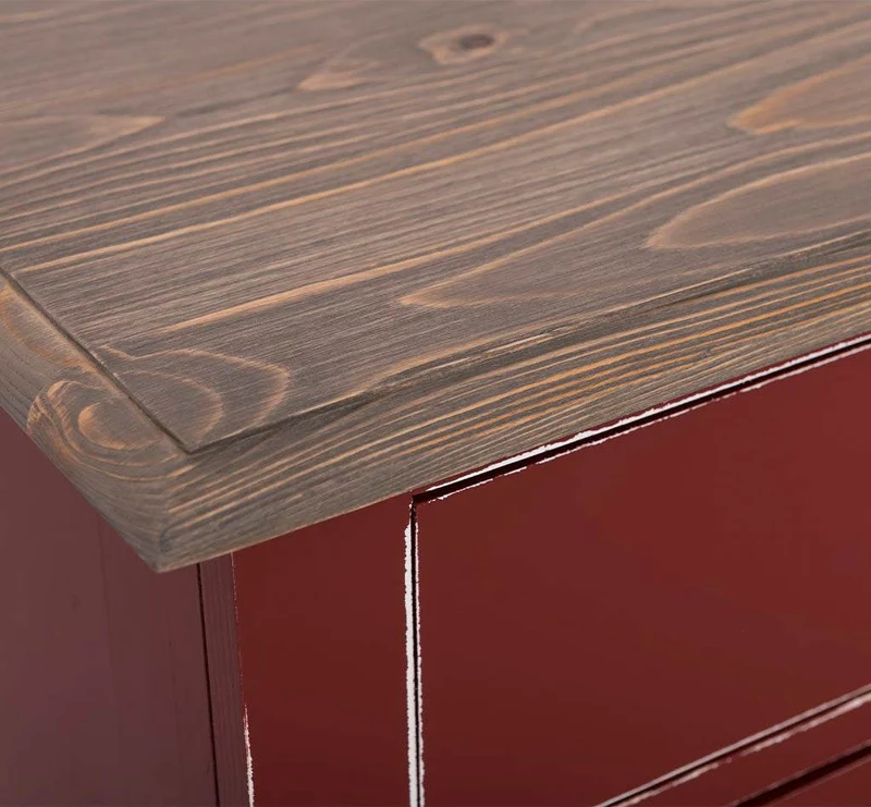 Schuhschrank aus Massivholz mit zwei Kippfächern - mit Holzkontrast