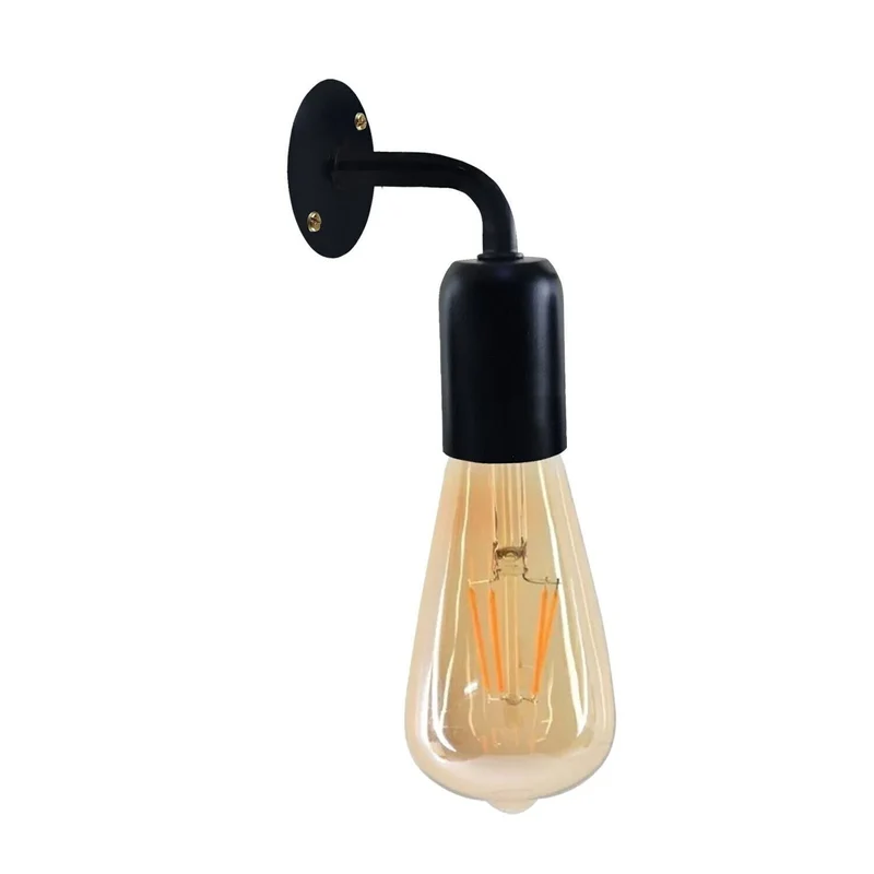 Vintage Wandleuchte mit E27 Fassung | Industrie Metall Wandlampe~3401