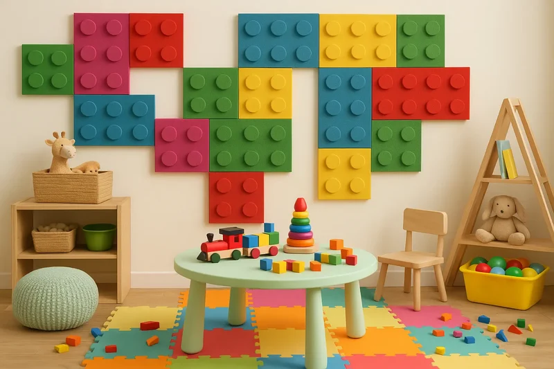 Soft Foam Wall Panels - BUILDING BLOCKS For Kids 25x25