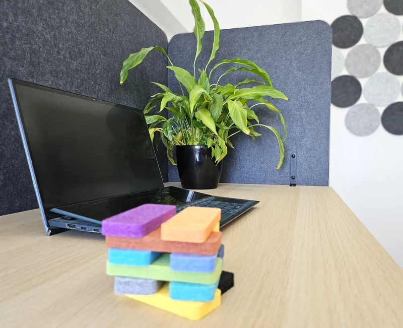 Felt Privacy Screen - Acoustic Office Partition 120x60