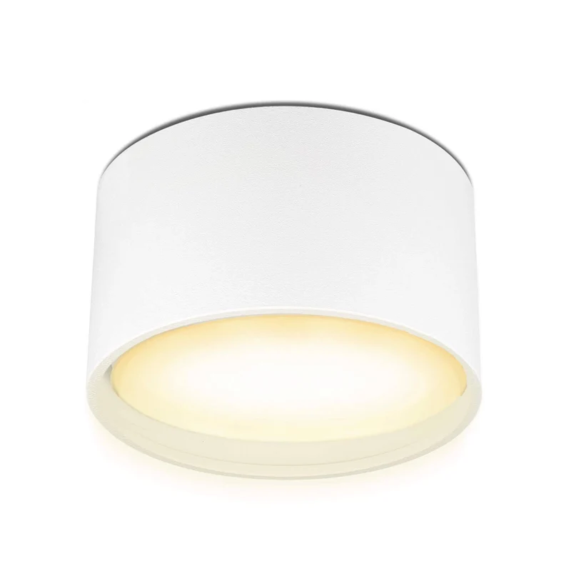 Flache Aufbauleuchte in Weiß rund inkl. LED GX53 6W Dimmbar - Mira